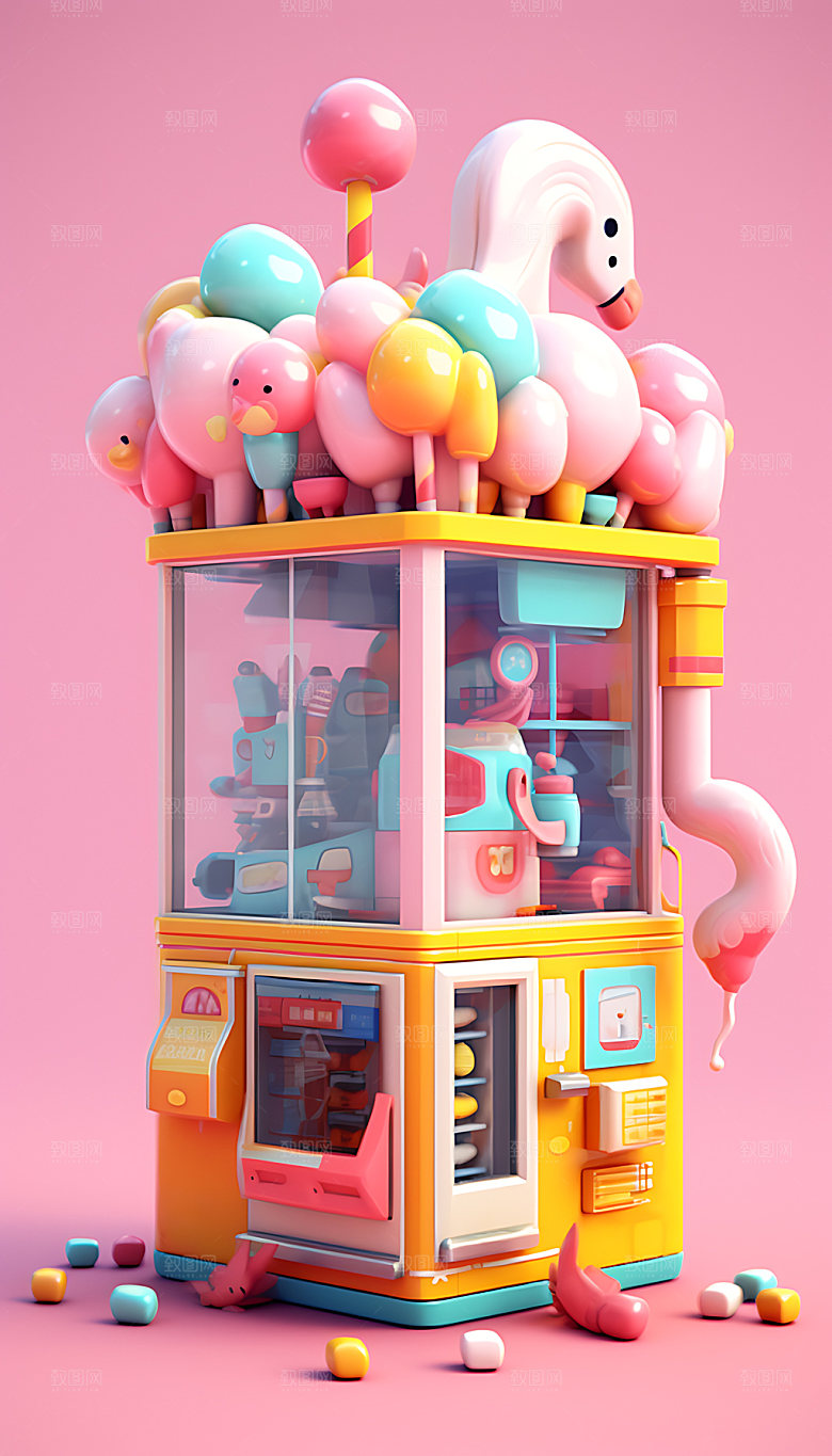 盲盒扭蛋机产品创意童趣模型