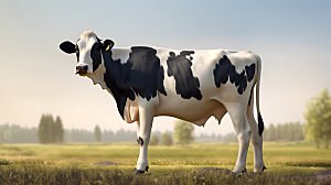 奶牛放牧高清摄影图