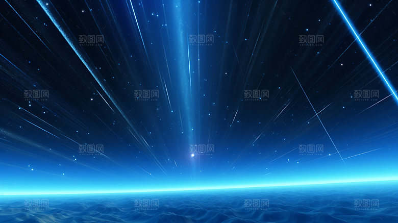 星空高清静谧摄影图