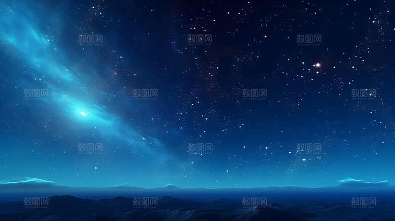 星空静谧夜空摄影图