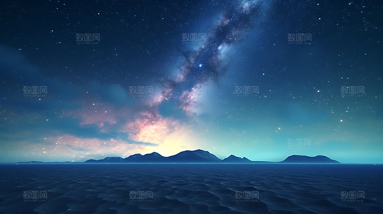 星空自然静谧摄影图