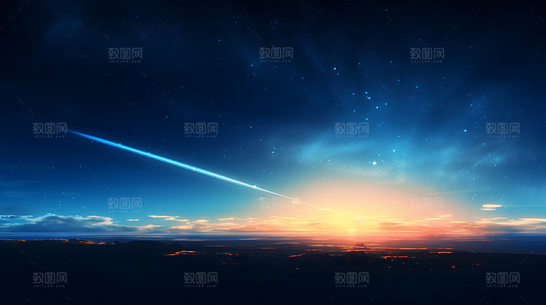星空夜空夜景摄影图