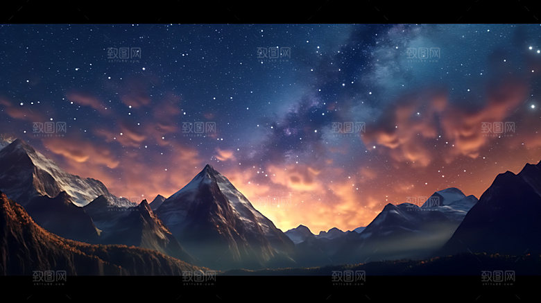 星空唯美静谧摄影图