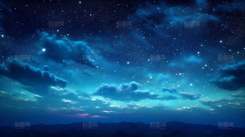 星空唯美静谧摄影图