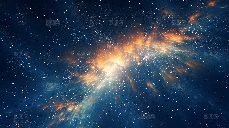 星空唯美夜空摄影图