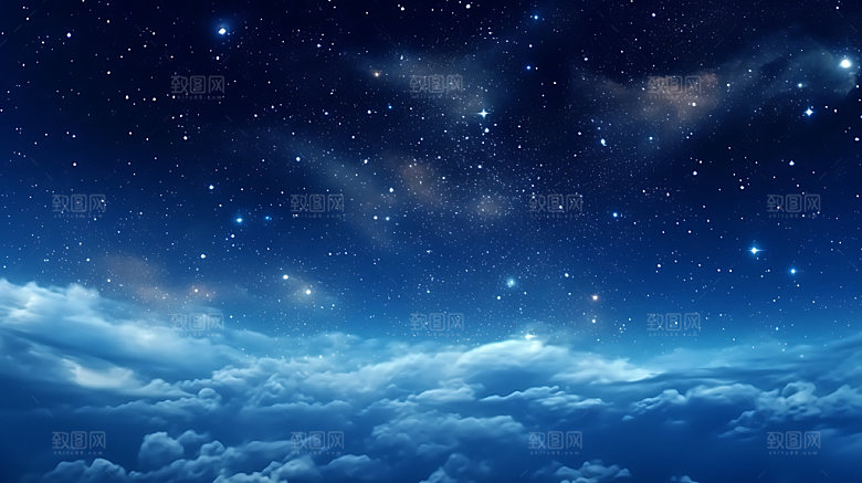 星空静谧风光摄影图