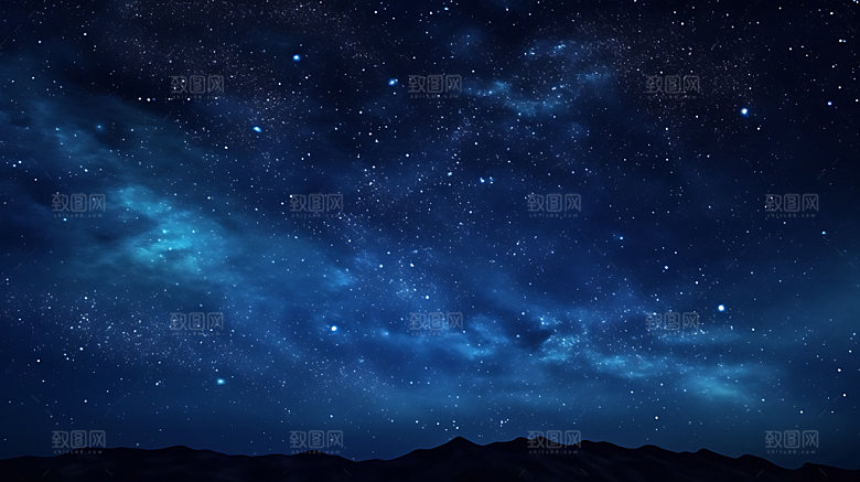 星空唯美云层摄影图