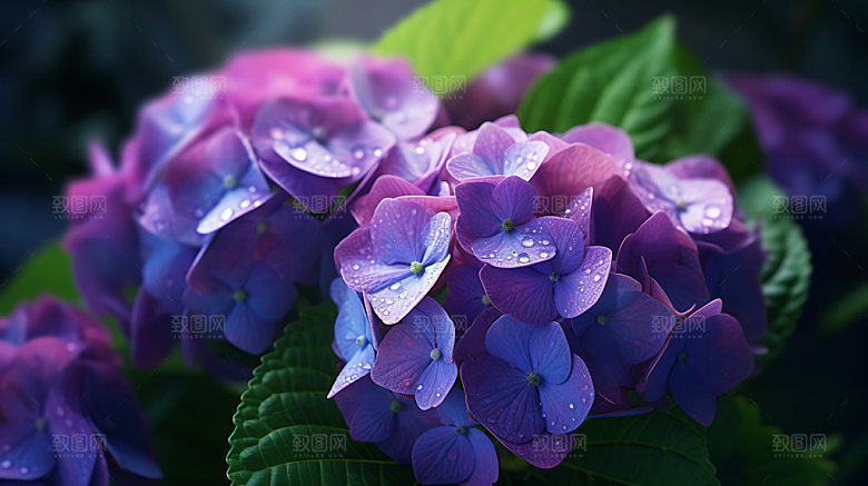 绣球花高清夏日摄影图
