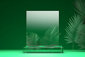 3D玻璃电商透明效果图