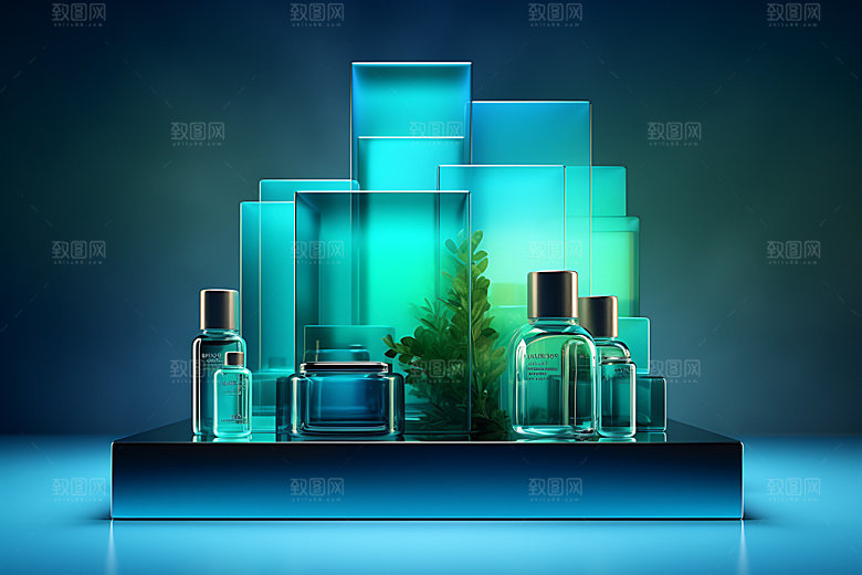3D玻璃立体彩色效果图
