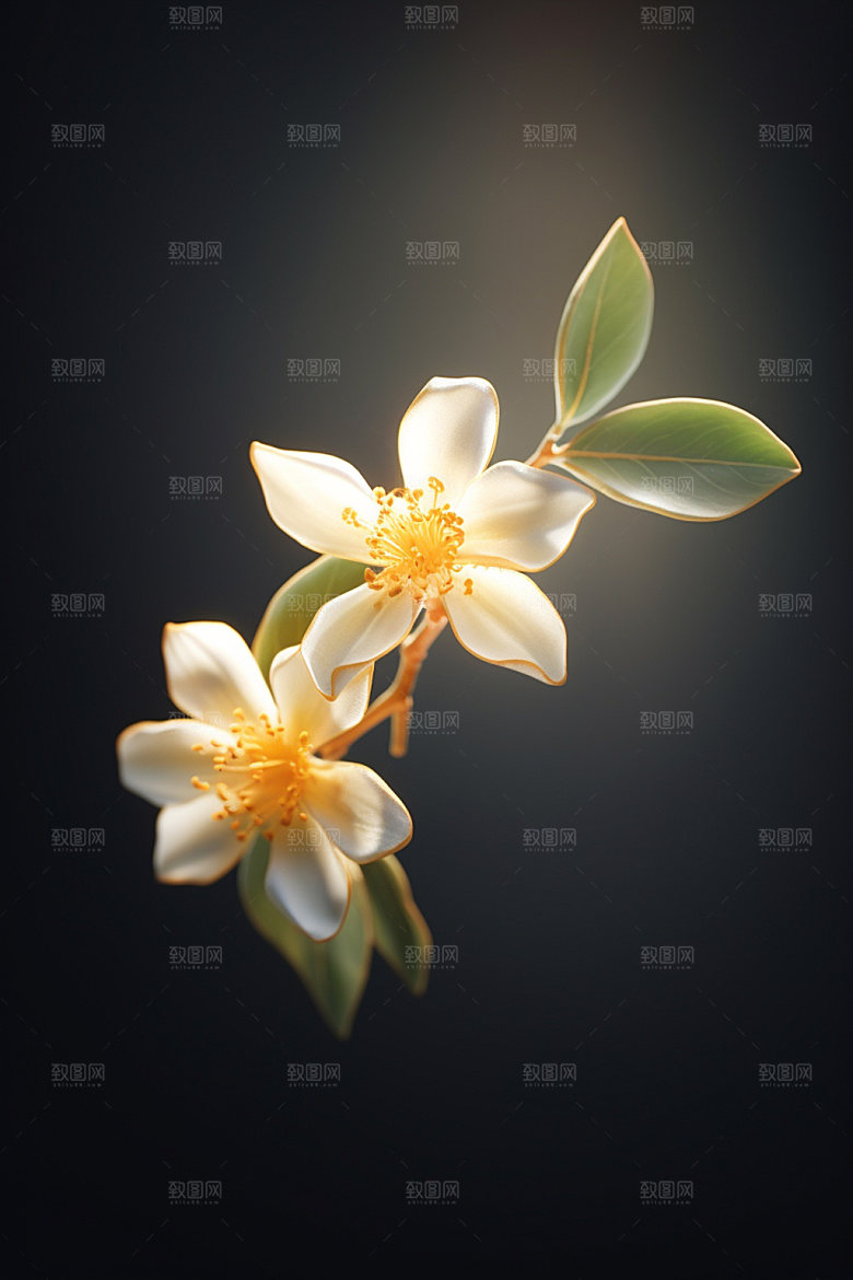秋季花卉鲜花自然模型