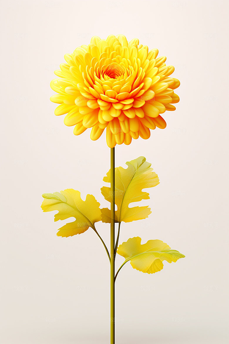 秋季花卉3D植物模型