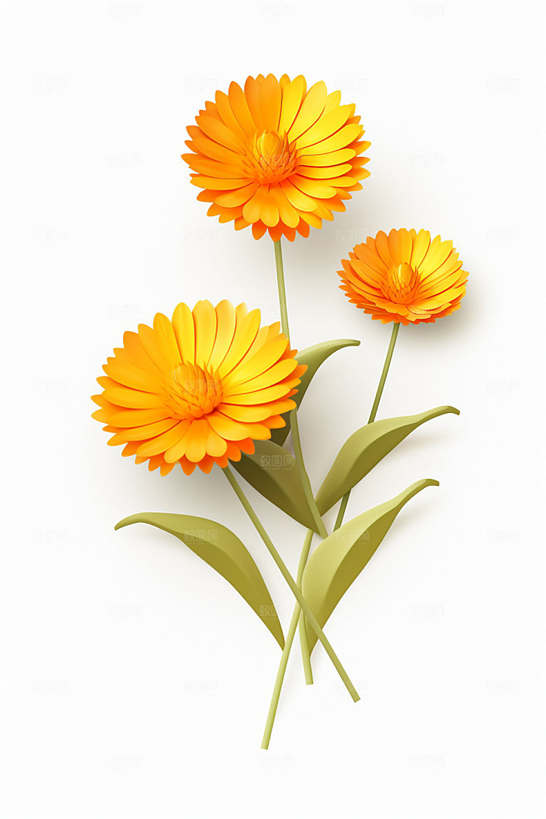秋季花卉秋日秋天模型