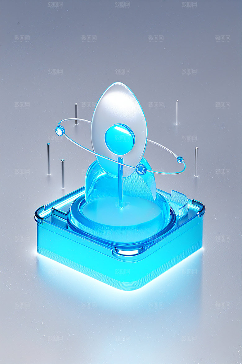 投资洽谈3D水晶图标