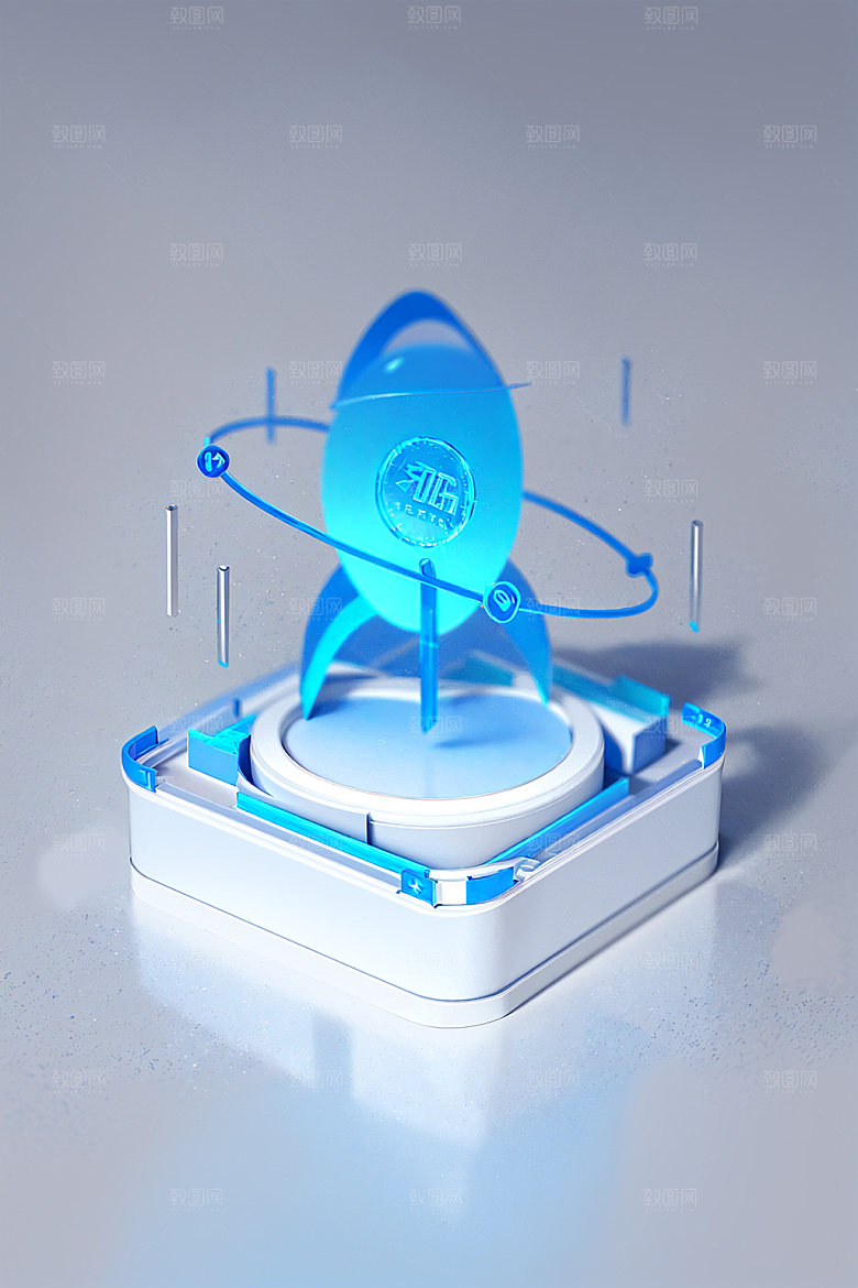 投资3D会议水晶图标