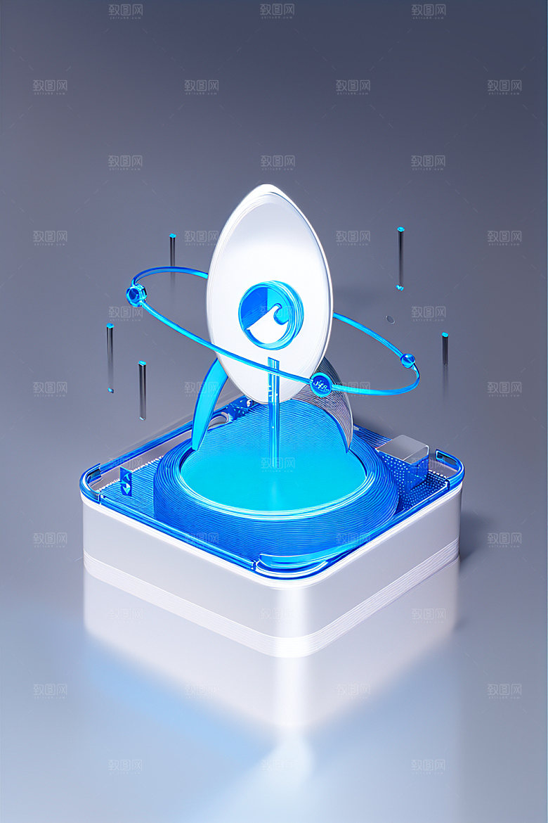 投资3D洽谈水晶图标