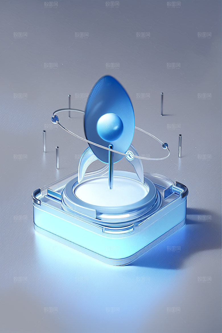 投资洽谈3D水晶图标
