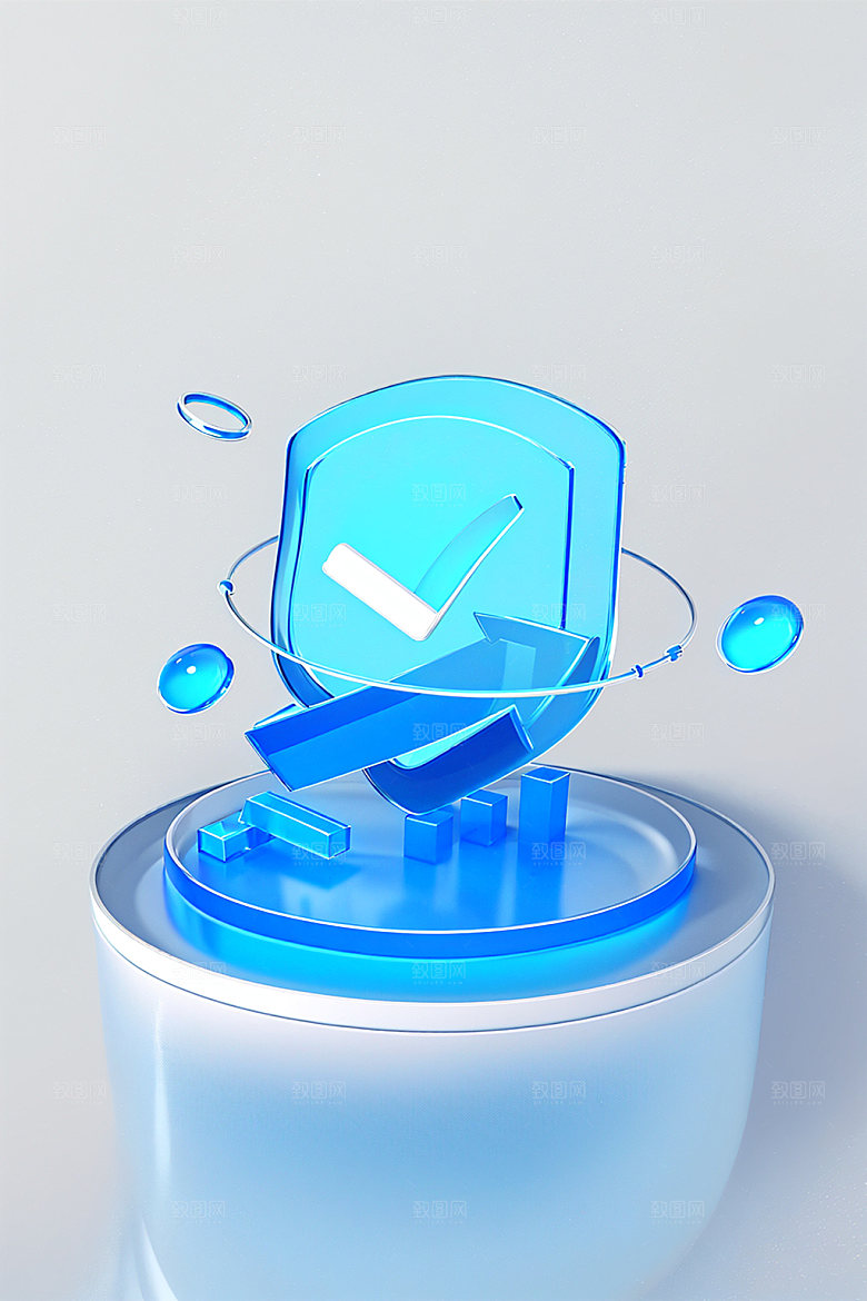 投资立体3D水晶图标