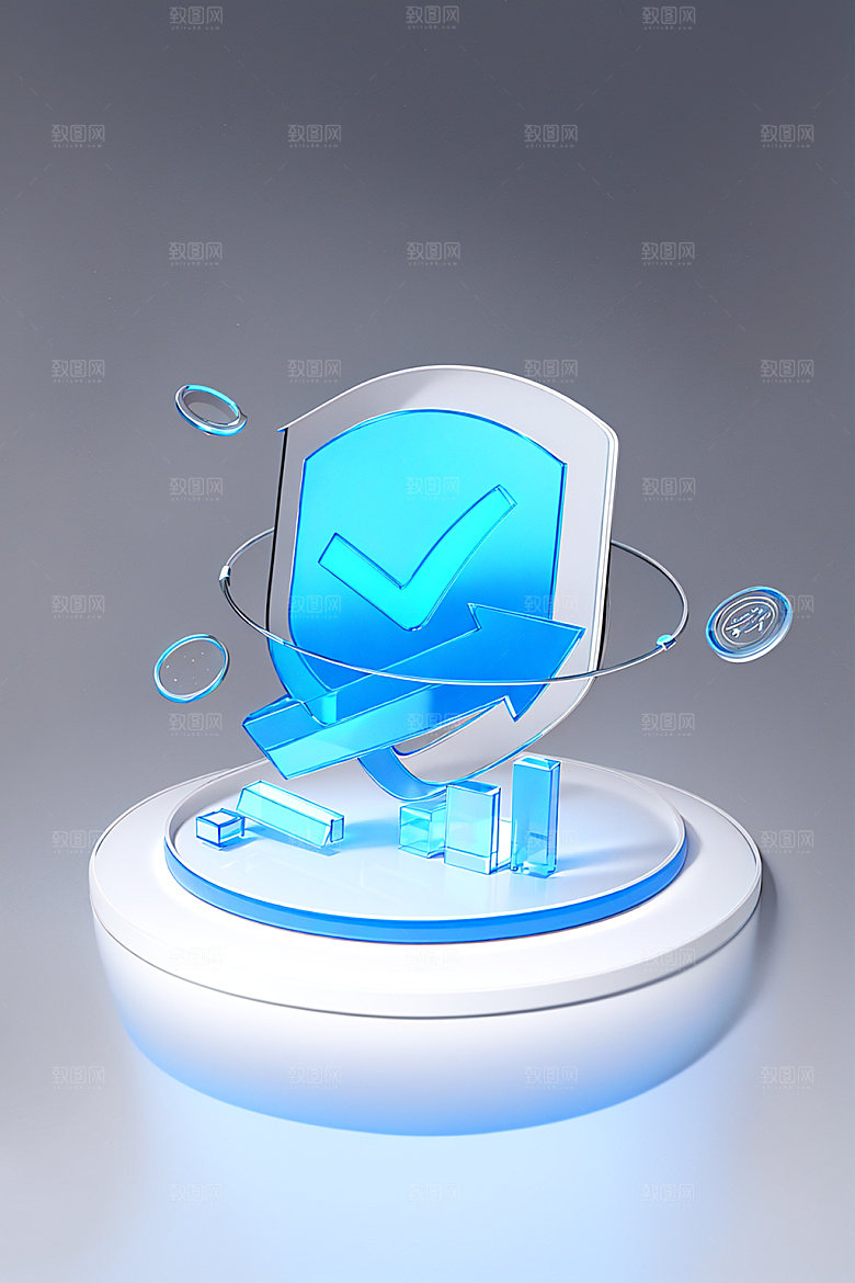 投资3D会议水晶图标