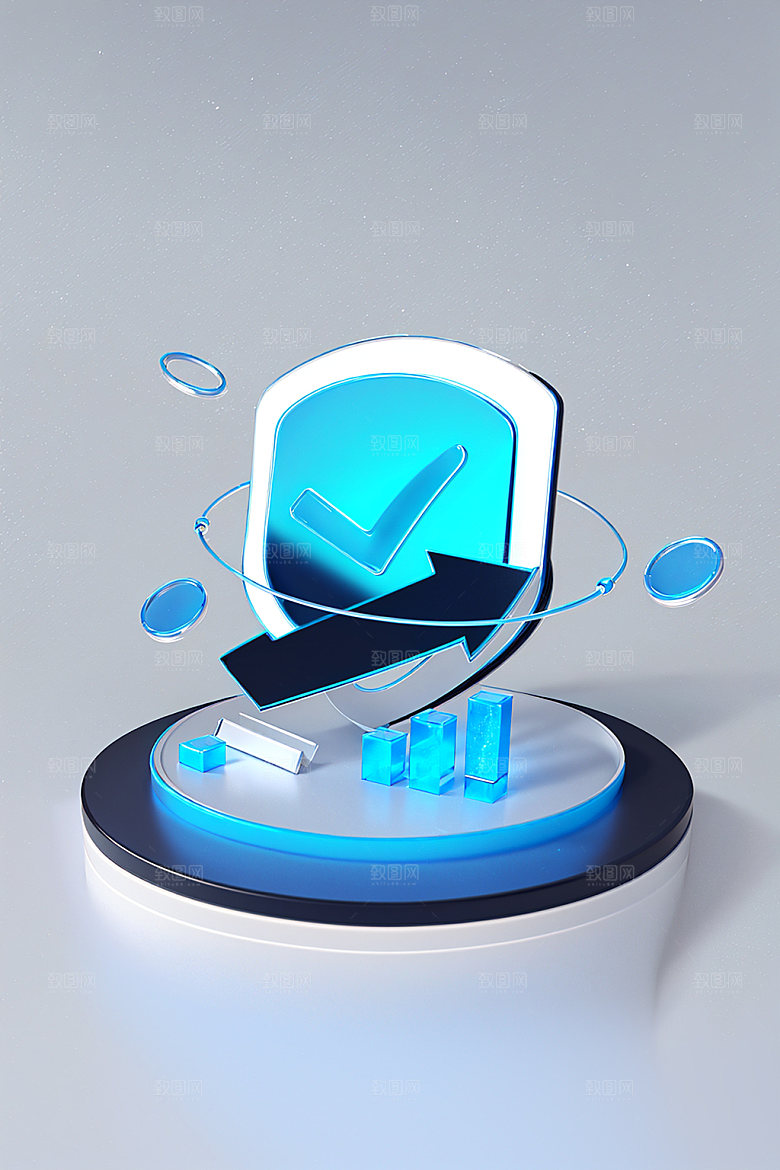 投资3D洽谈水晶图标