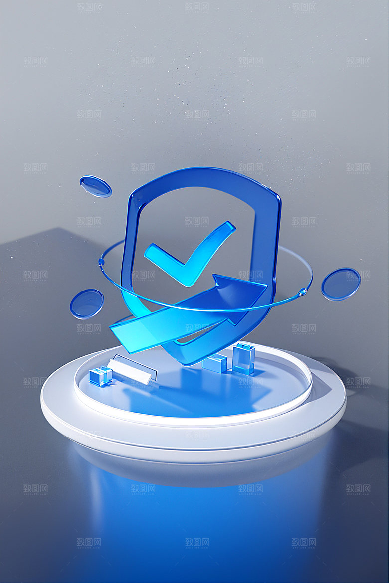 投资会议3D水晶图标