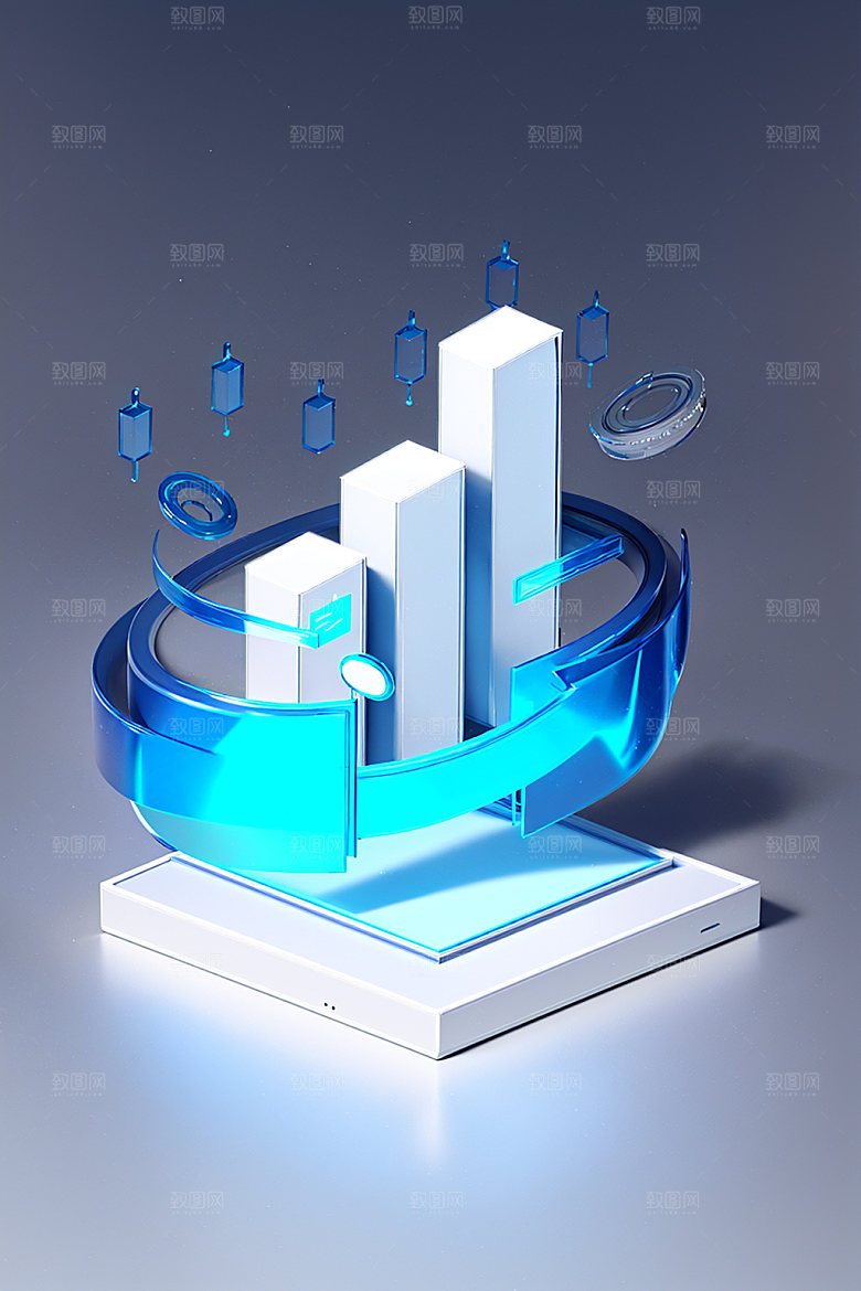 投资3D理财水晶图标
