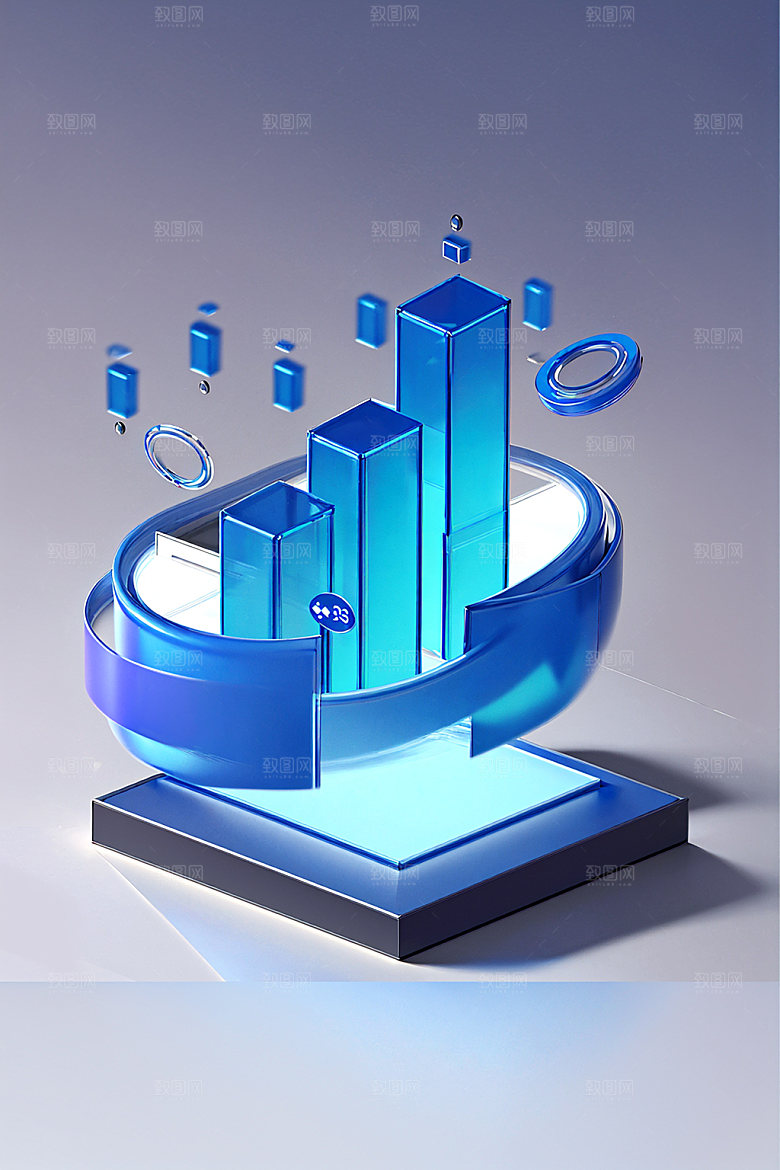 投资金融3D水晶图标