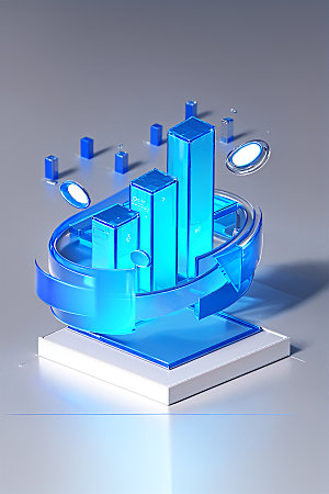 投资立体3D水晶图标