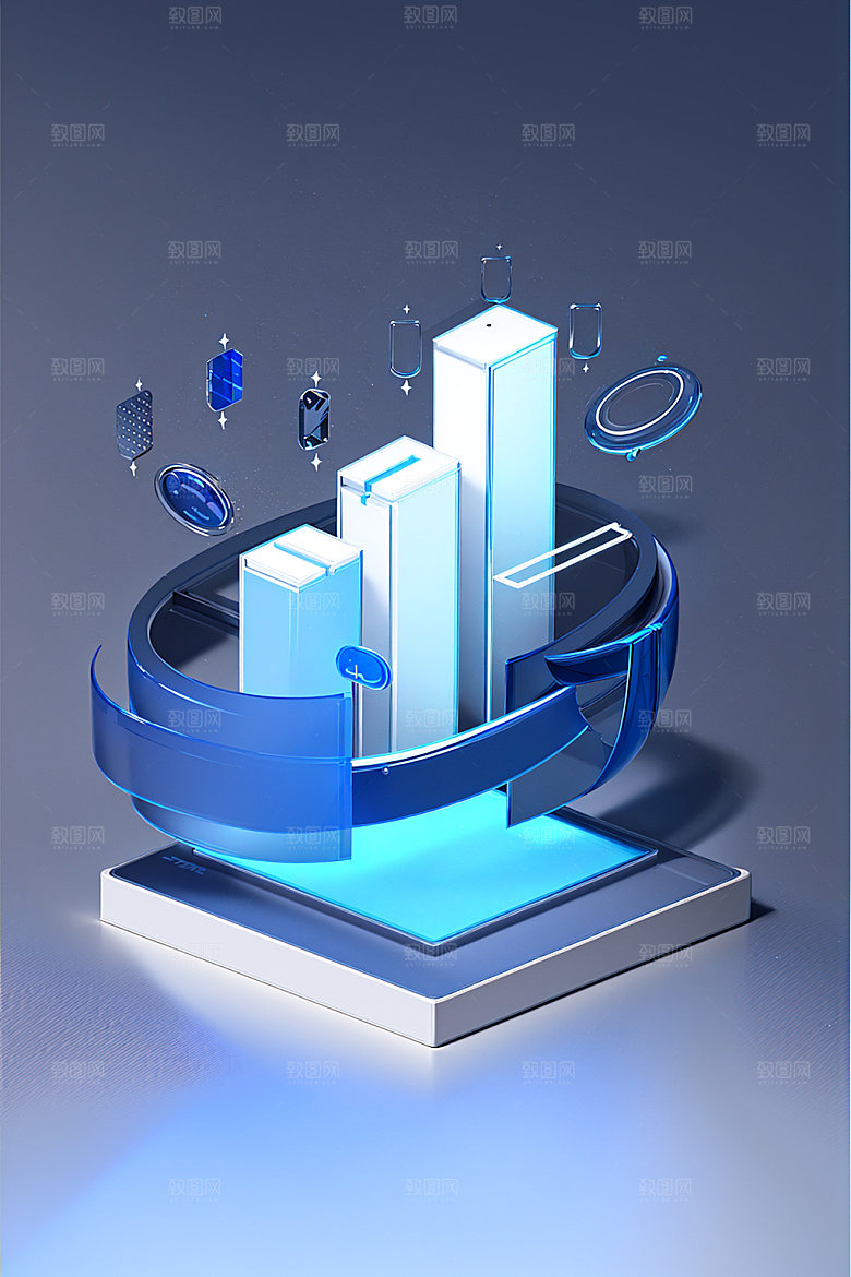 投资3D理财水晶图标