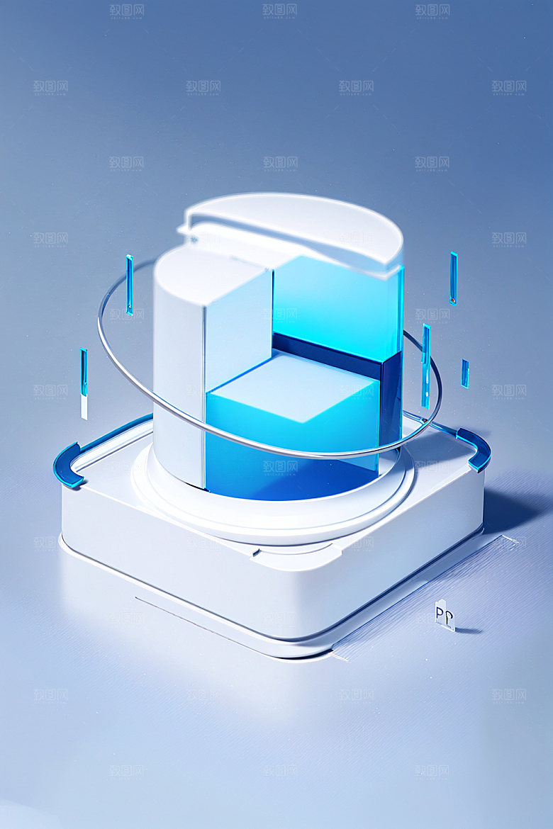 投资3D服务水晶图标