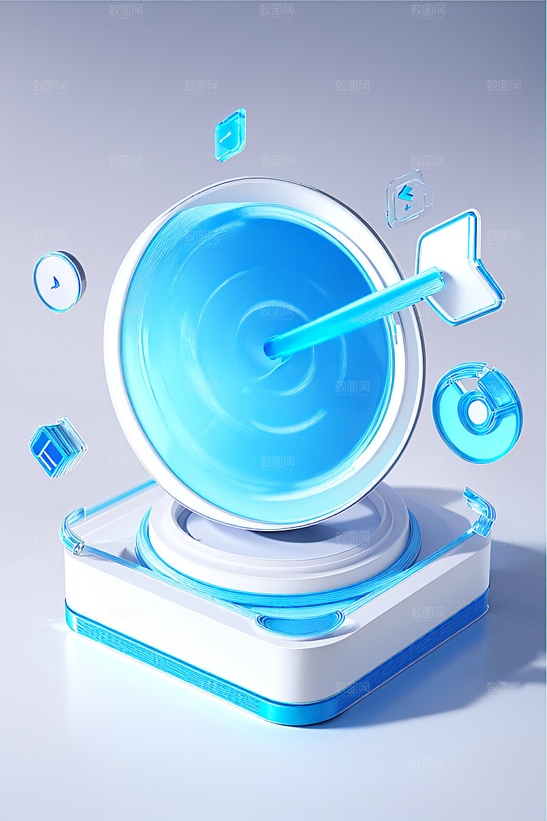 投资立体理财水晶图标