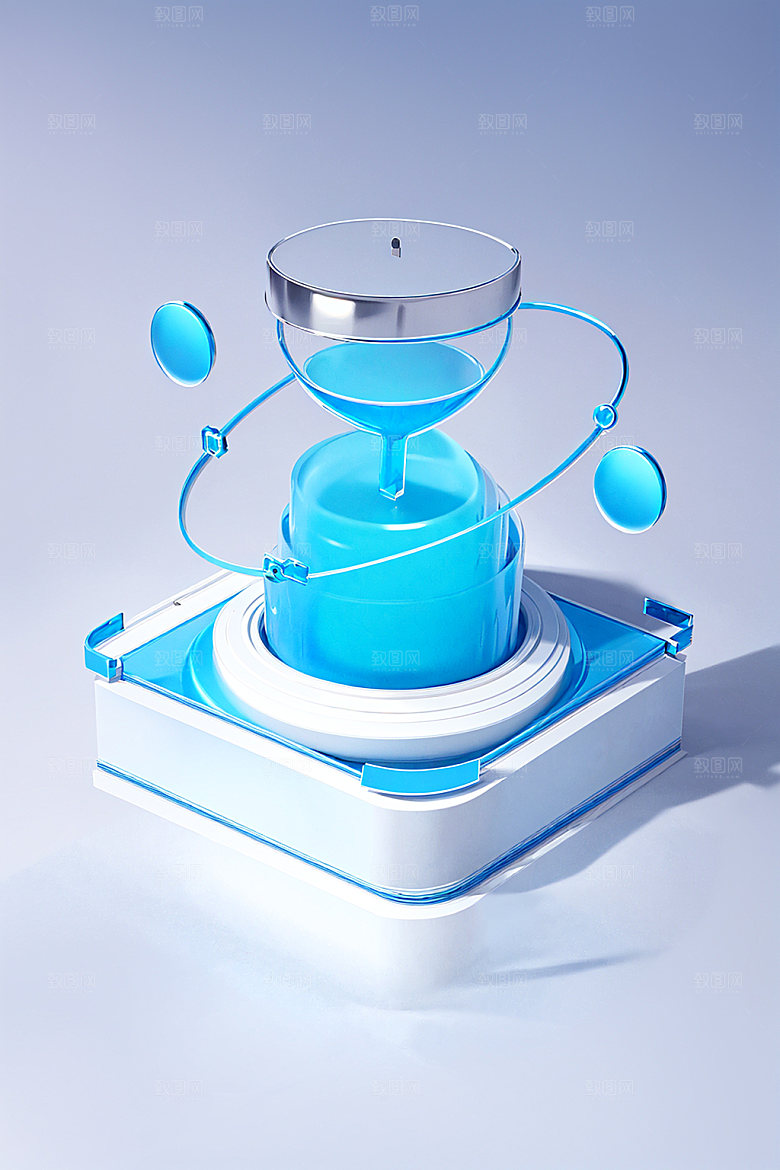 投资会议3D水晶图标