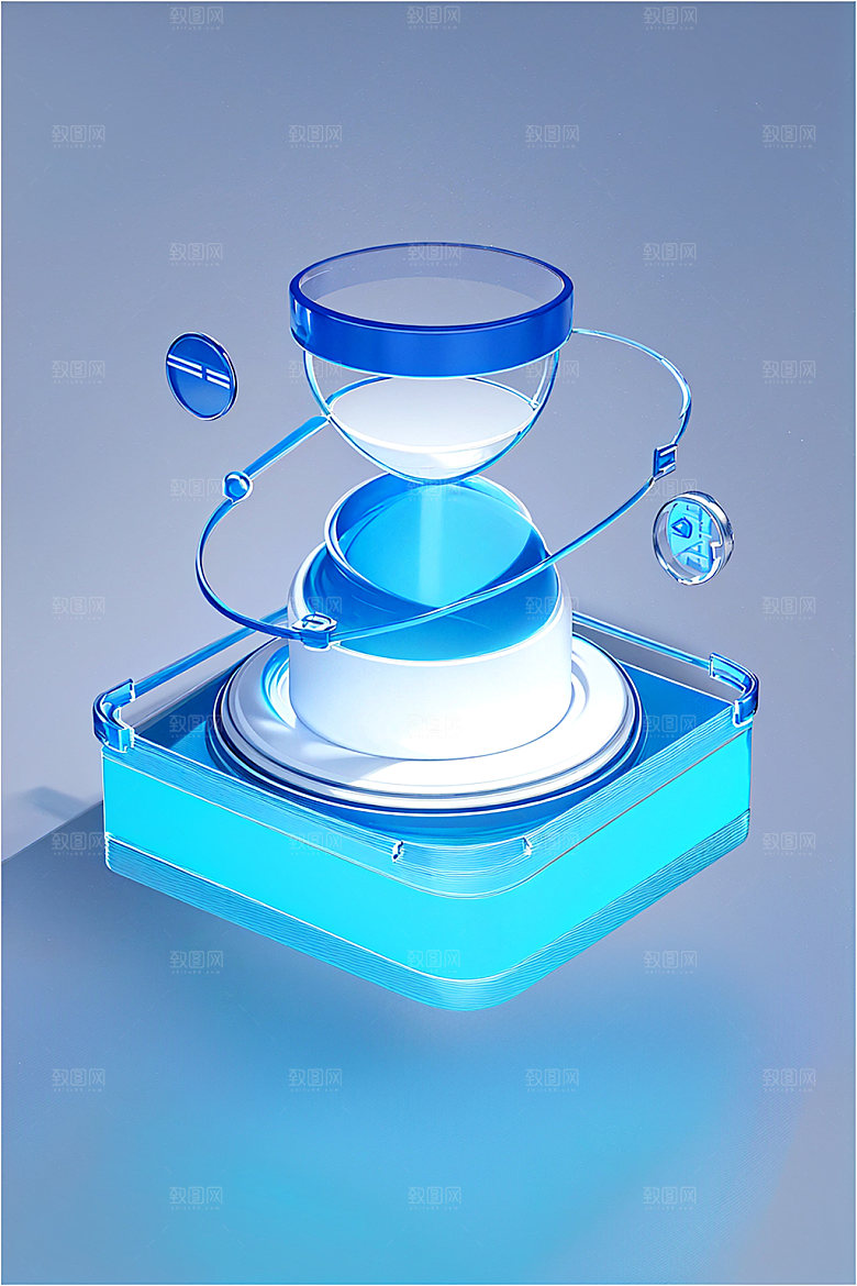 投资立体3D水晶图标