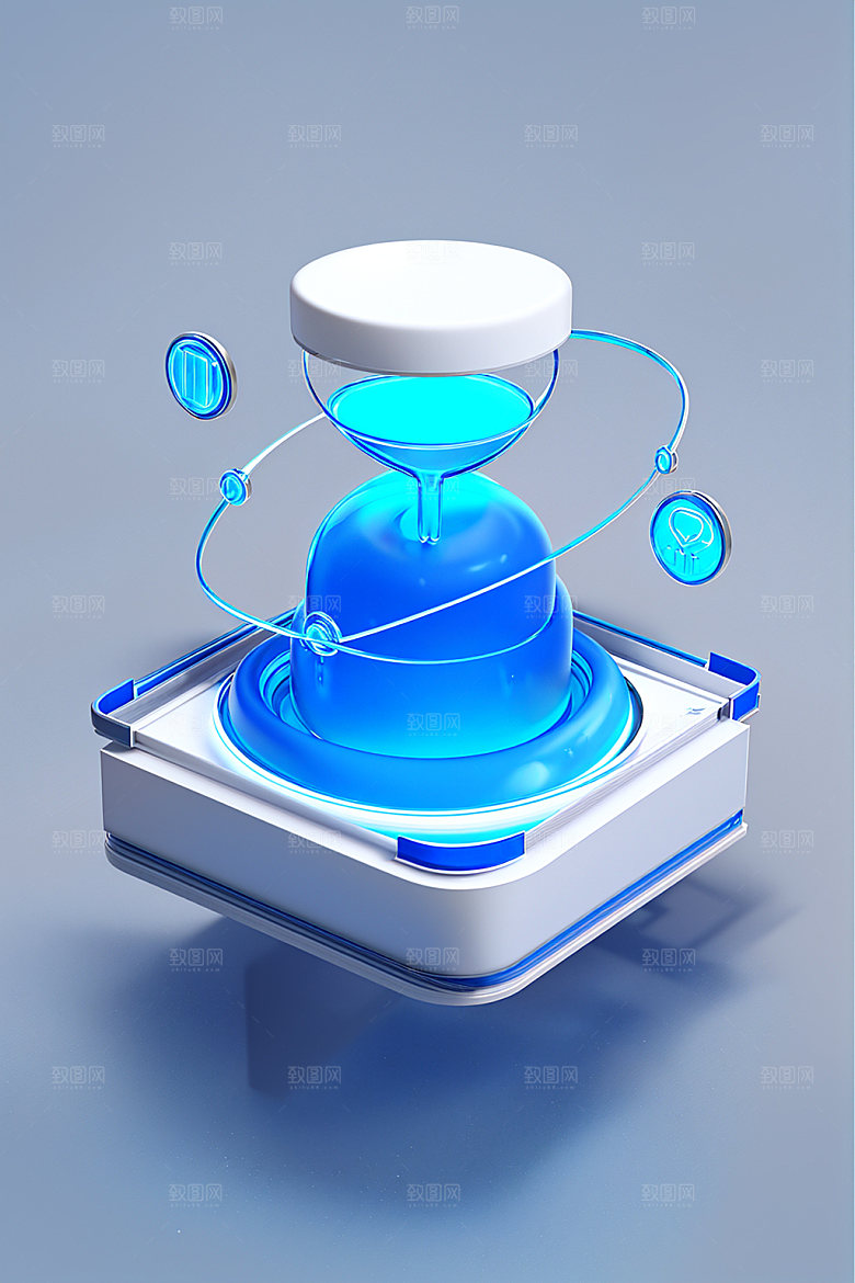 投资工作3D水晶图标