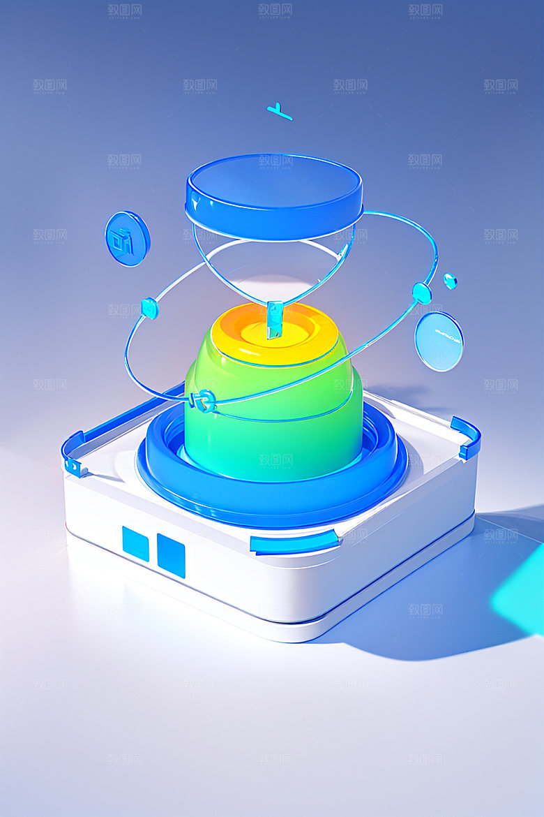 投资理财3D水晶图标