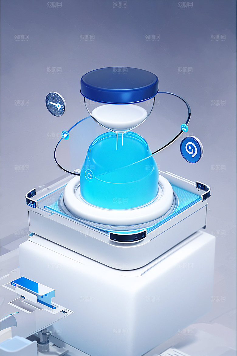 投资3D服务水晶图标