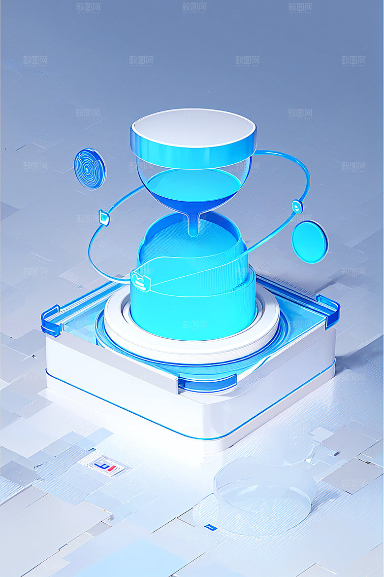 投资3D工作水晶图标