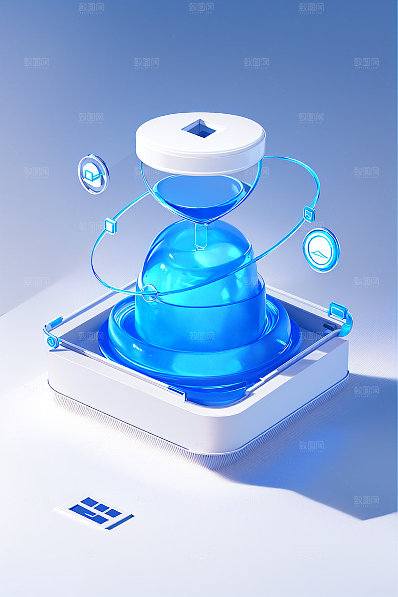 投资3D立体水晶图标