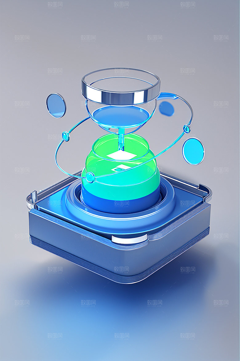 投资洽谈3D水晶图标