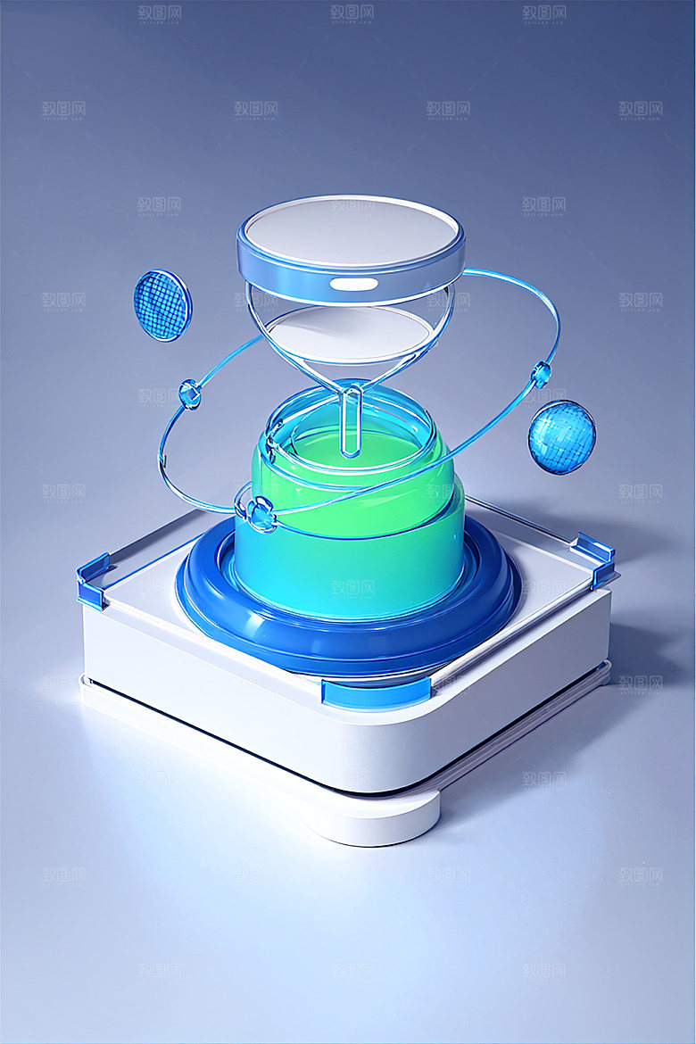 投资3D立体水晶图标
