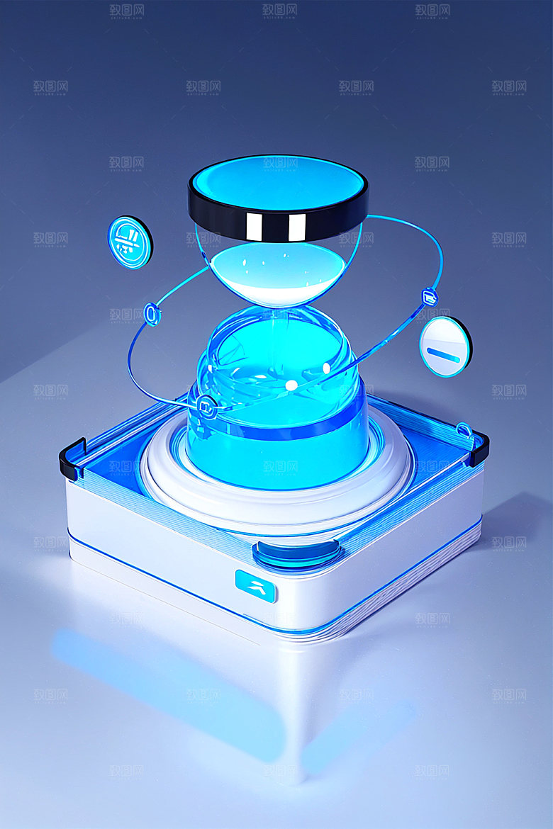 投资洽谈3D水晶图标