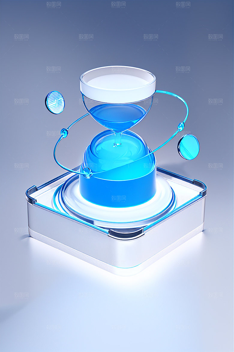 投资会议3D水晶图标