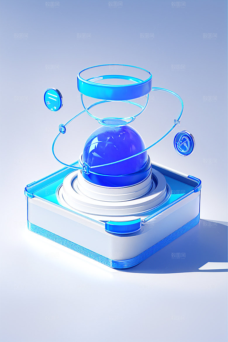 投资金融3D水晶图标