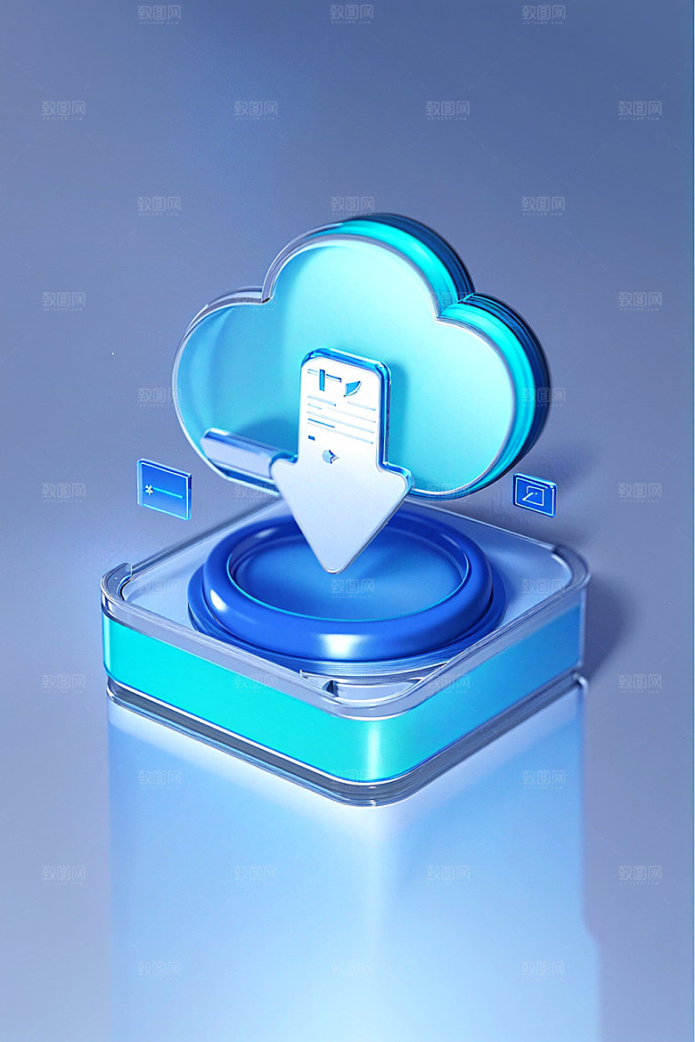 投资3D商务水晶图标