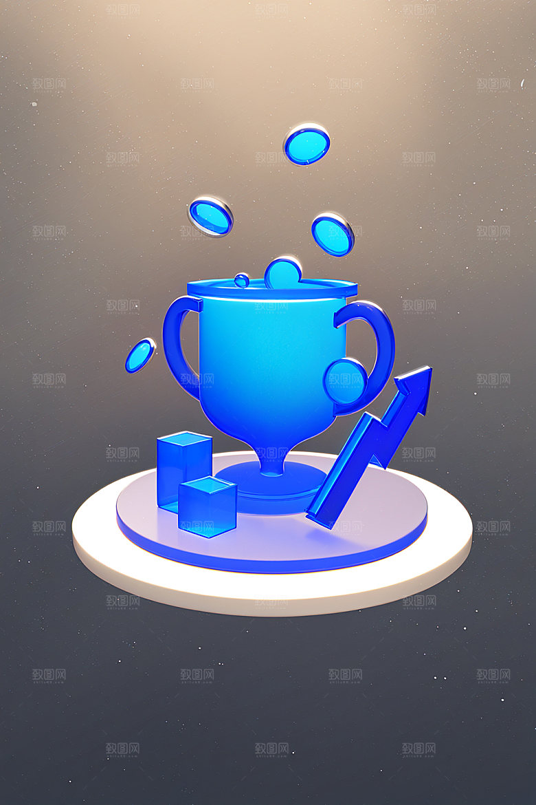 投资金融3D水晶图标
