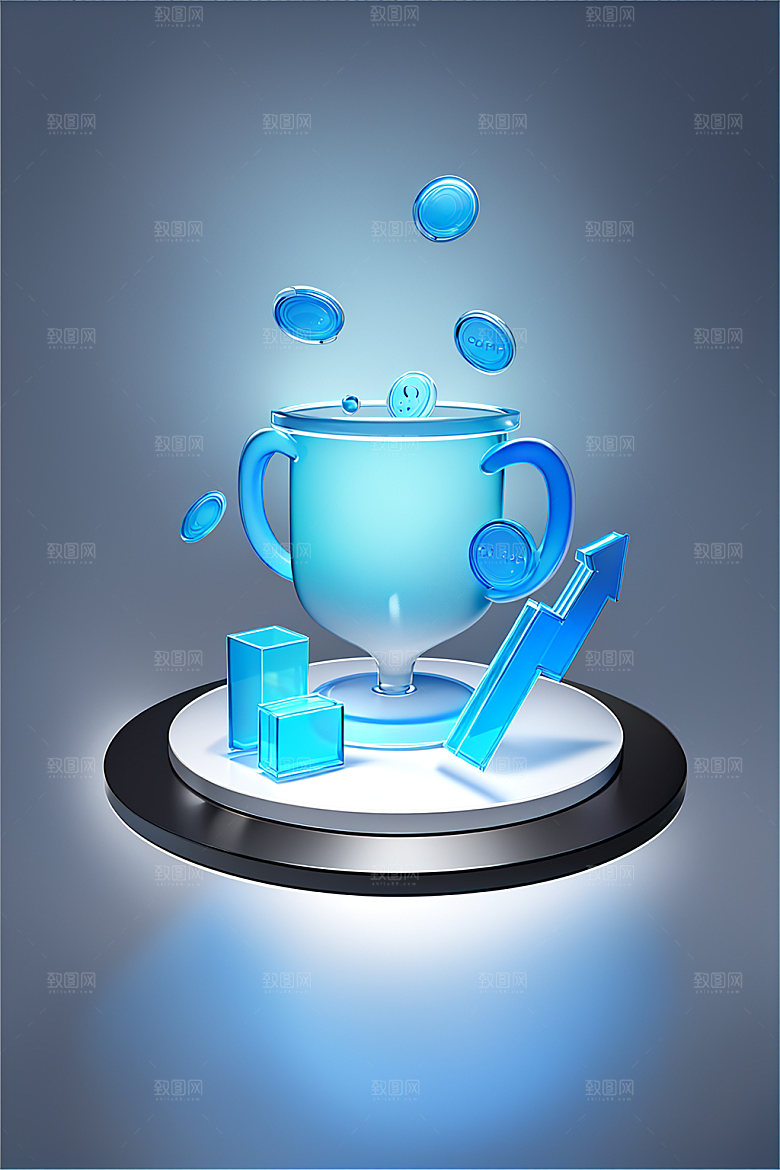 投资3D理财水晶图标