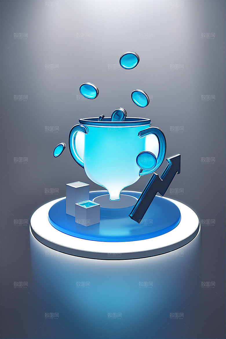 投资金融3D水晶图标