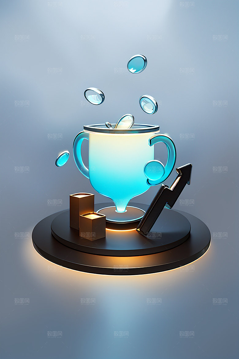 投资商务会议水晶图标
