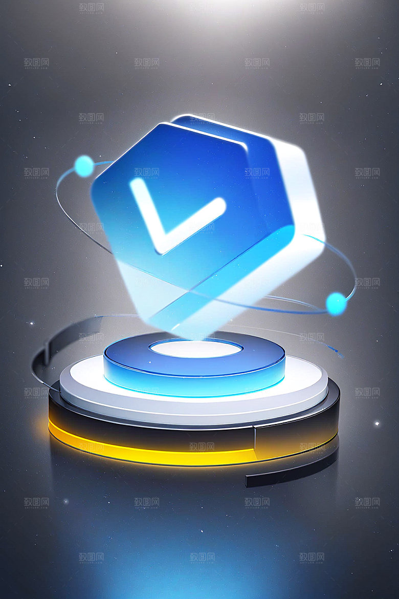 投资3D金融水晶图标
