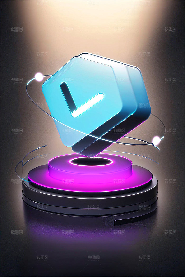 投资3D洽谈水晶图标